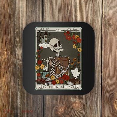 The Reader Tarot Card Bookish Coaster