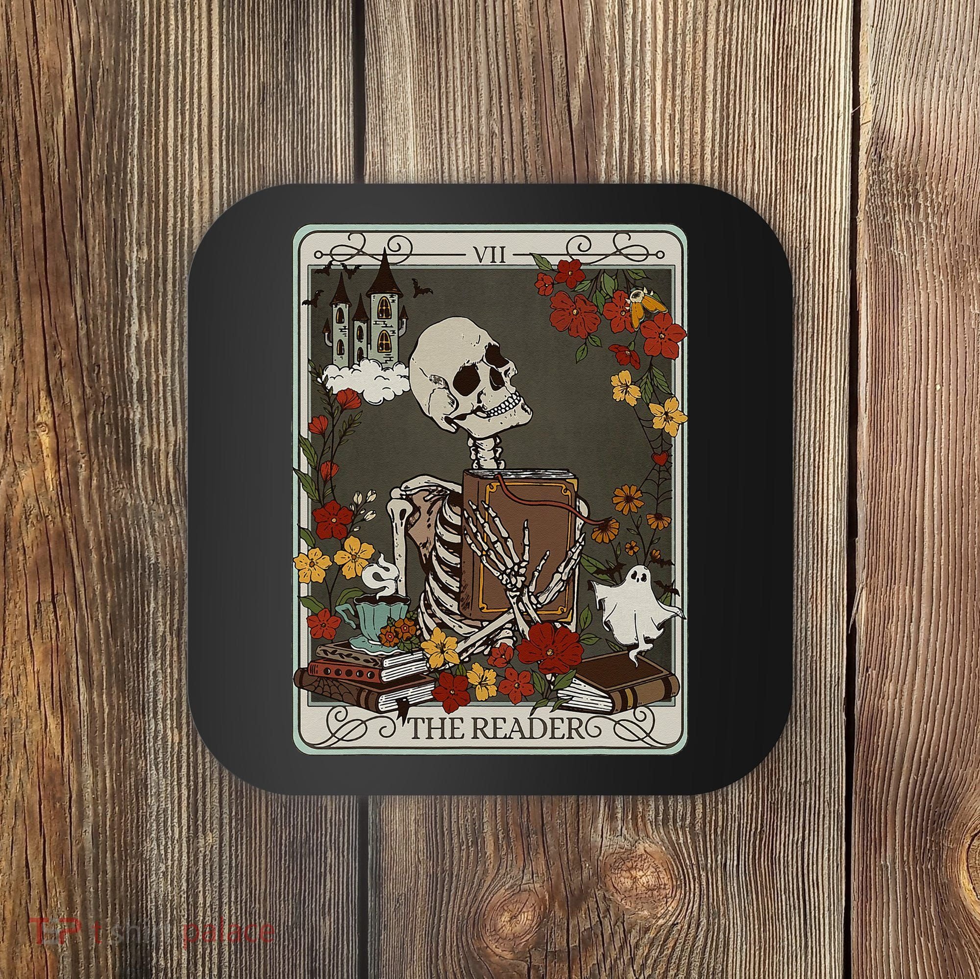 The Reader Tarot Card Bookish Coaster