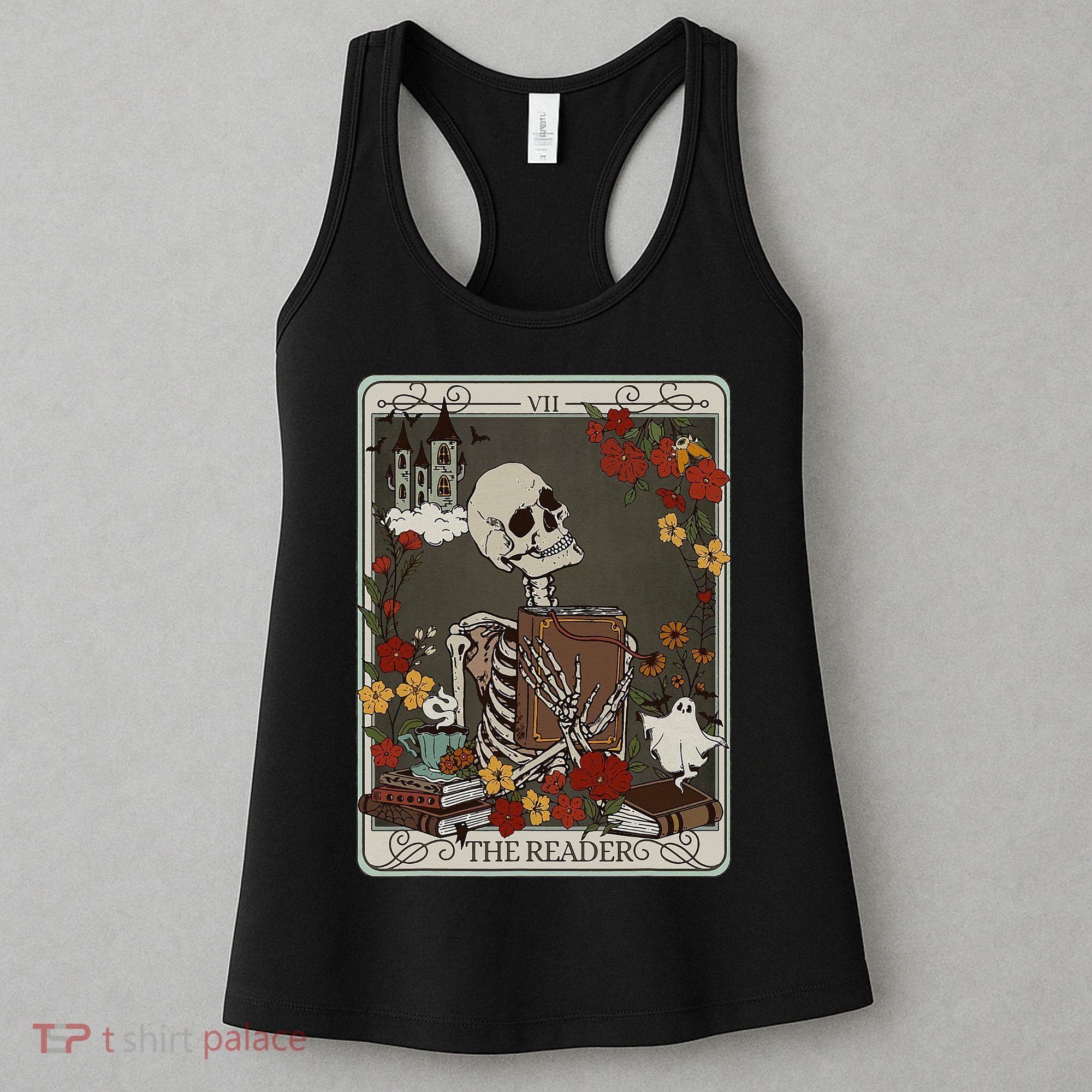 The Reader Tarot Card Bookish Women's Tank Top