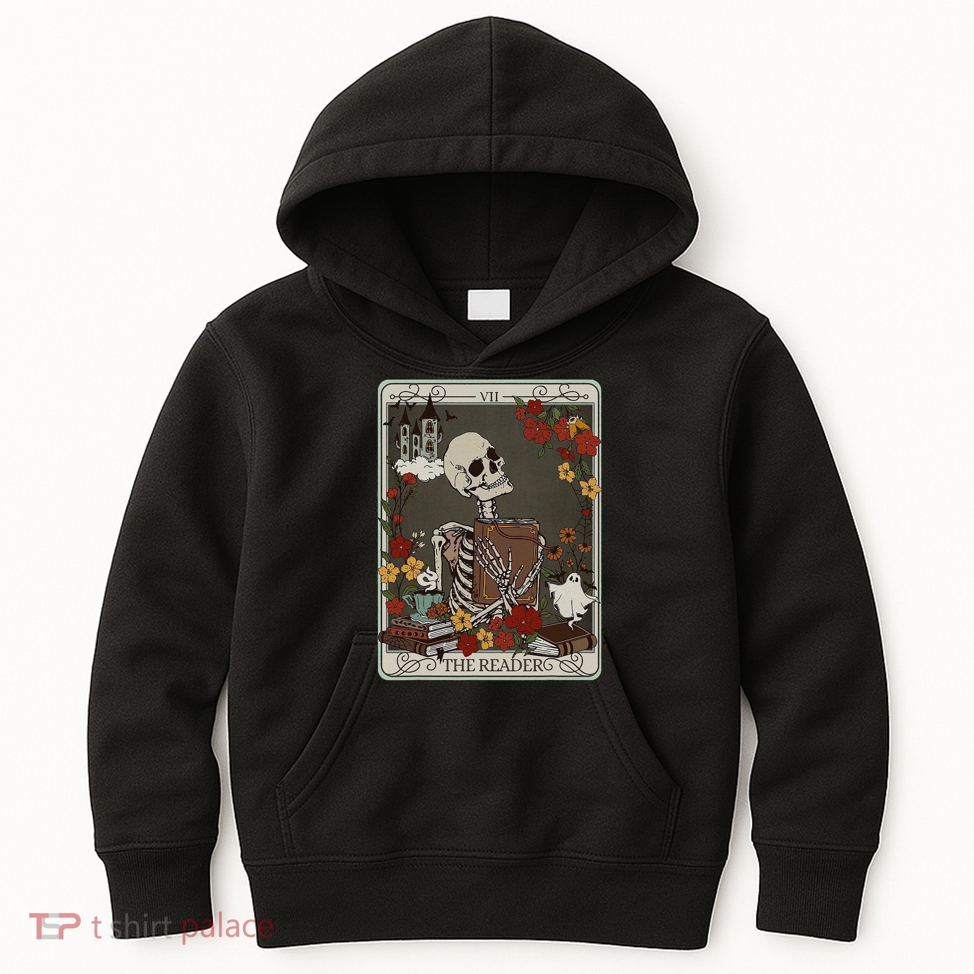 The Reader Tarot Card Bookish Kids Hoodie