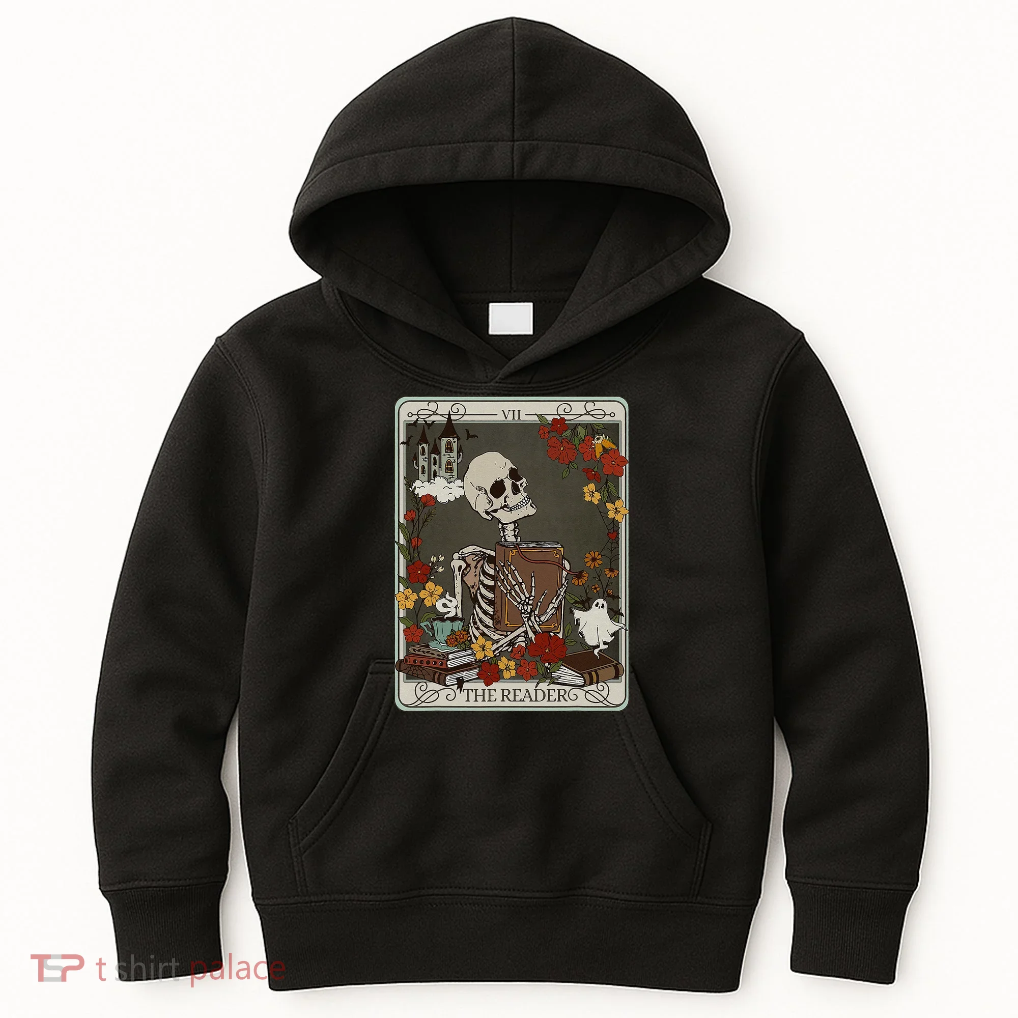 The Reader Tarot Card Bookish Kids Hoodie