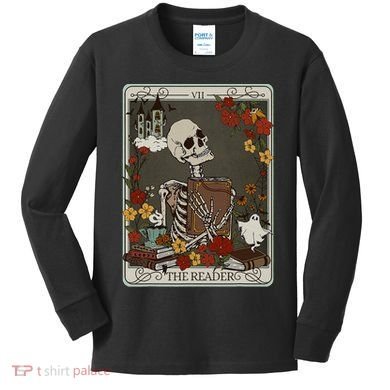 The Reader Tarot Card Bookish Kids Long Sleeve Shirt