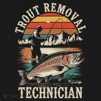 Trout Removal Technician Trout Fishing Bucket Hat thumb 4