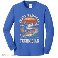 Trout Removal Technician Trout Fishing Kids Long Sleeve Shirt thumb 0