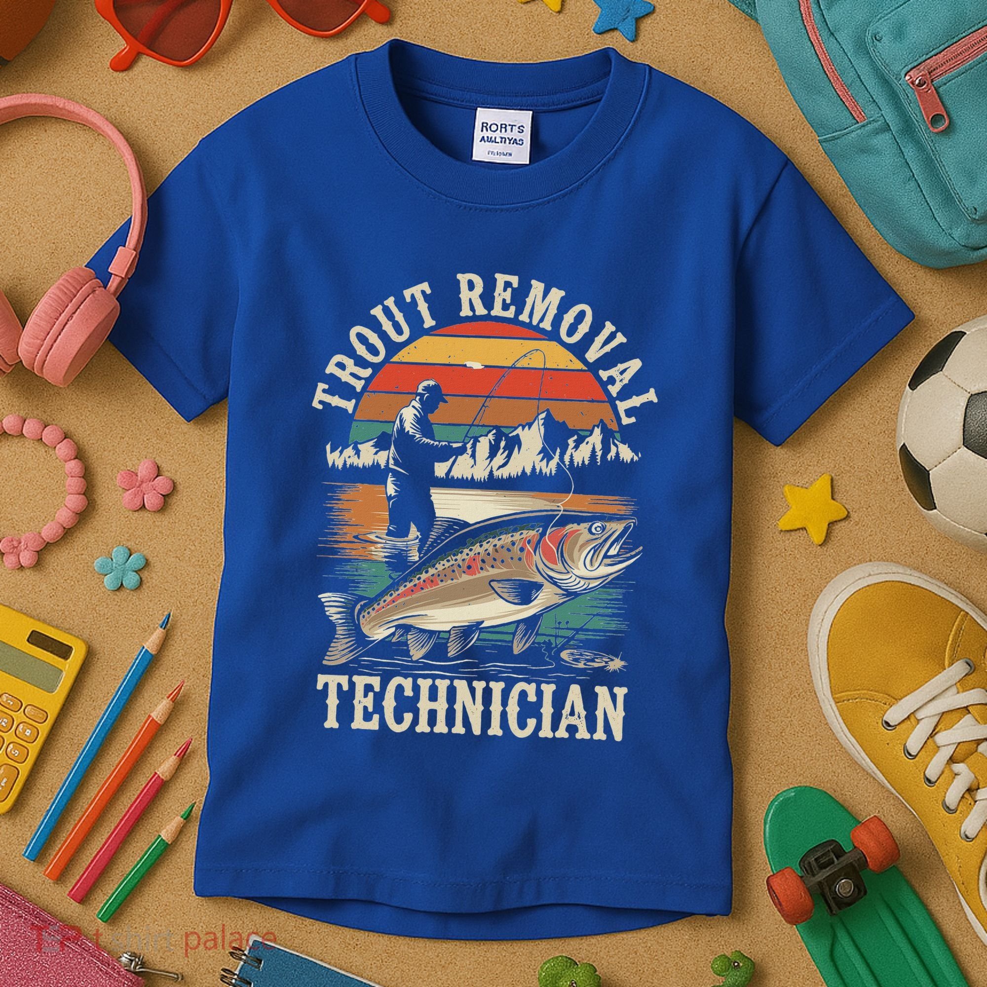 Trout Removal Technician Trout Fishing Kids T-Shirt