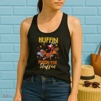 Thanksgiving Run Turkey Trot Huffin and Puffin for Stuffin Women's Tank Top thumb 2