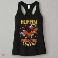 Thanksgiving Run Turkey Trot Huffin and Puffin for Stuffin Women's Tank Top thumb 3