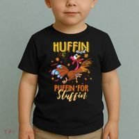 Thanksgiving Run Turkey Trot Huffin and Puffin for Stuffin Toddler T-Shirt thumb 2