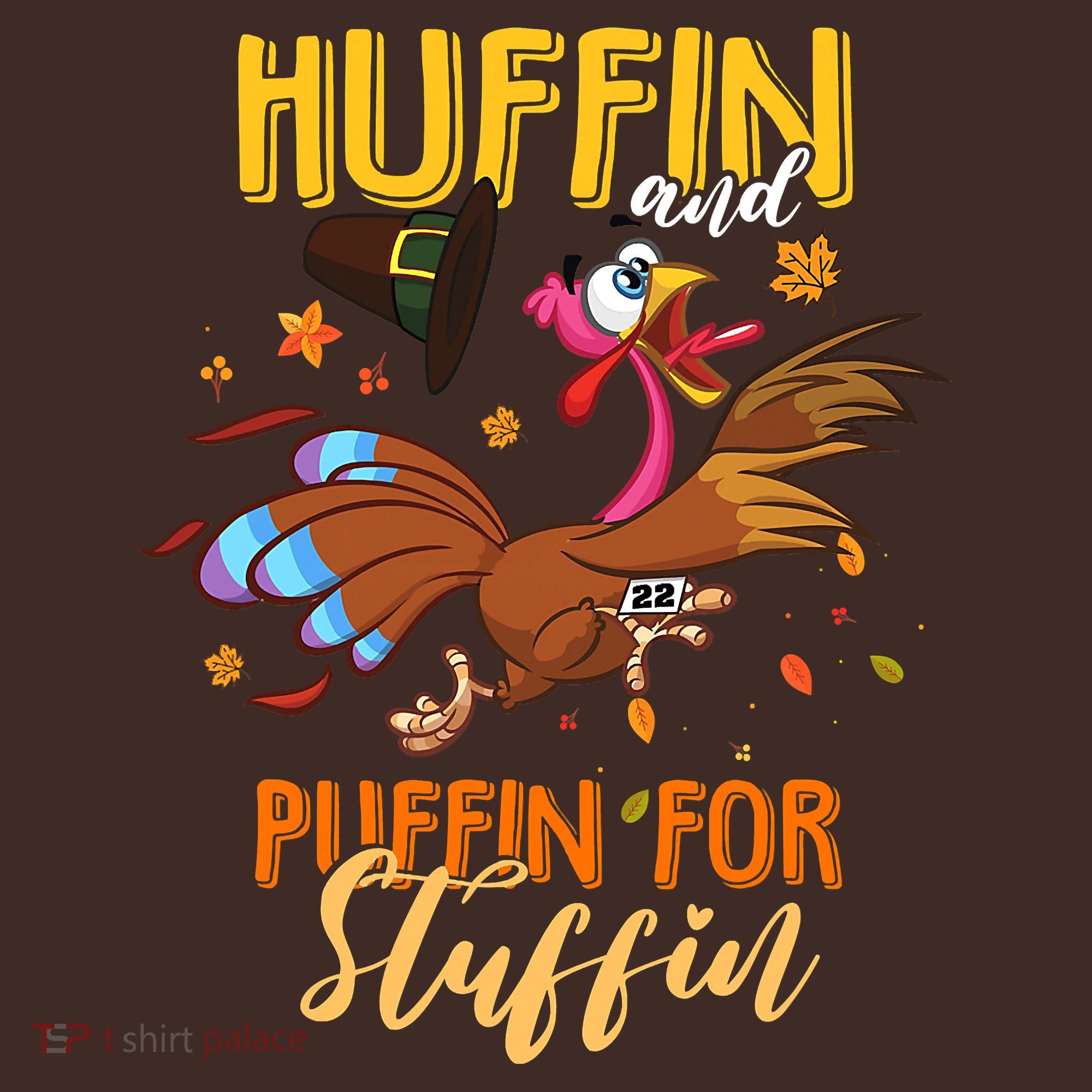 Thanksgiving Run Turkey Trot Huffin and Puffin for Stuffin Coaster