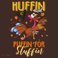 Thanksgiving Run Turkey Trot Huffin and Puffin for Stuffin Mousepad thumb 1