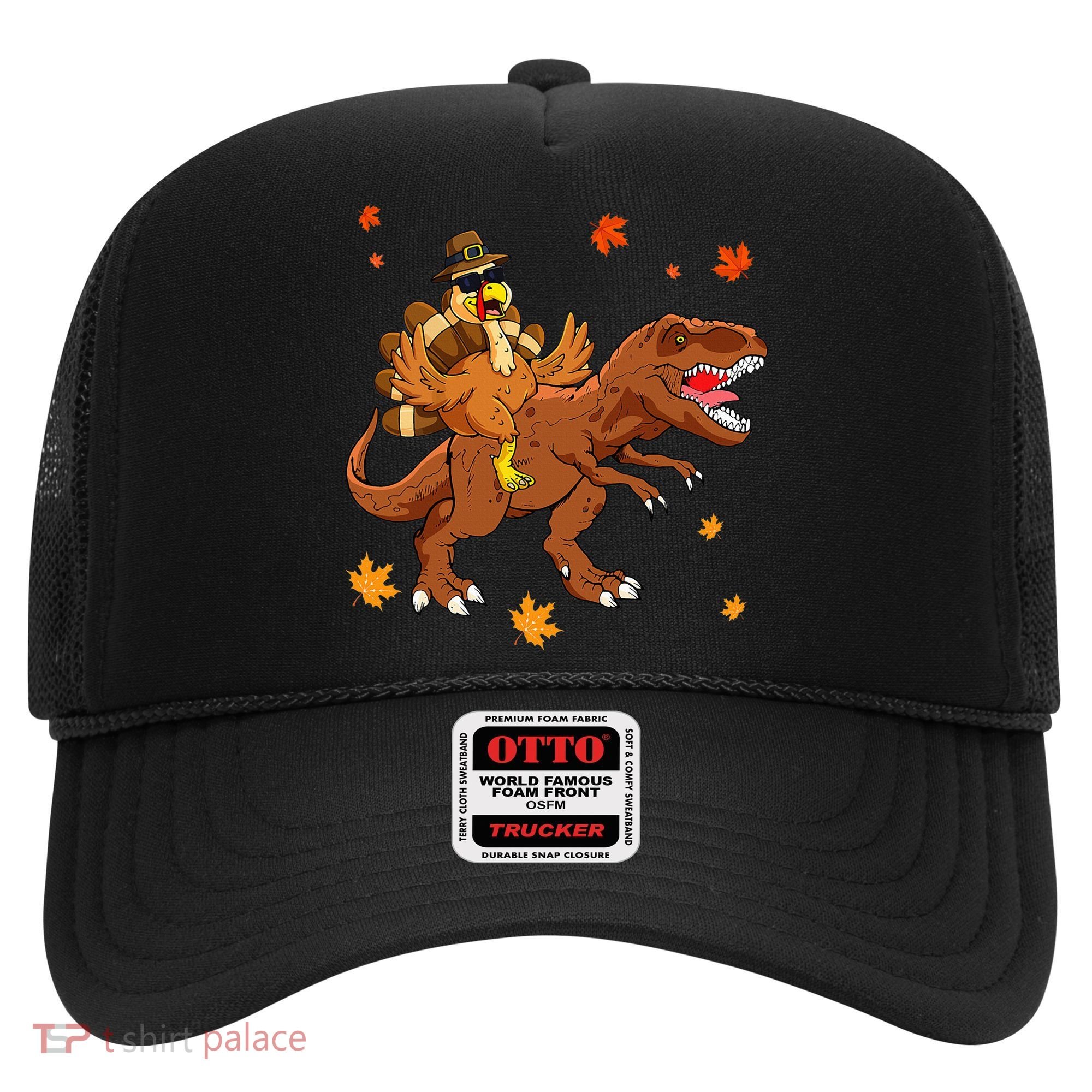 Turkey Riding T Rex Thanksgiving Dinosaur Hat