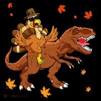 Turkey Riding T Rex Thanksgiving Dinosaur Kids Hoodie thumb 5