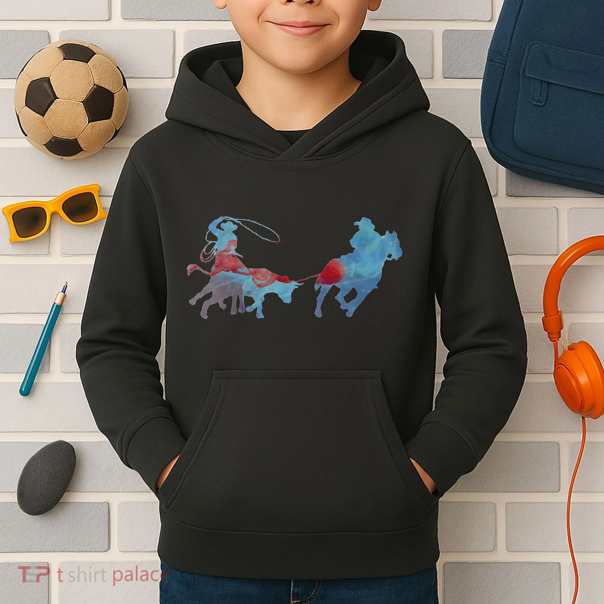 Team Roping Kids Hoodie