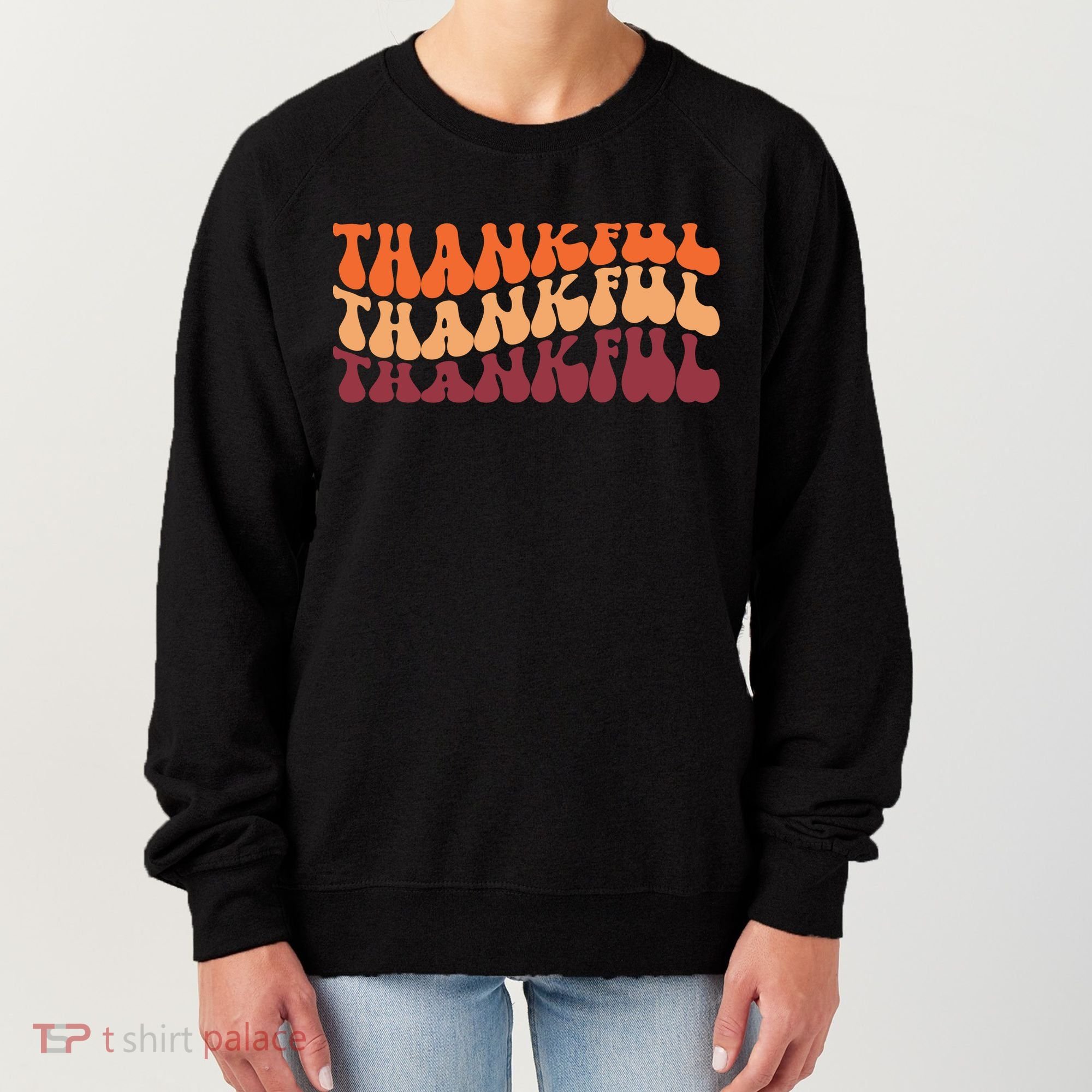 Thankful Retro Thanksgiving Women's Sweatshirt