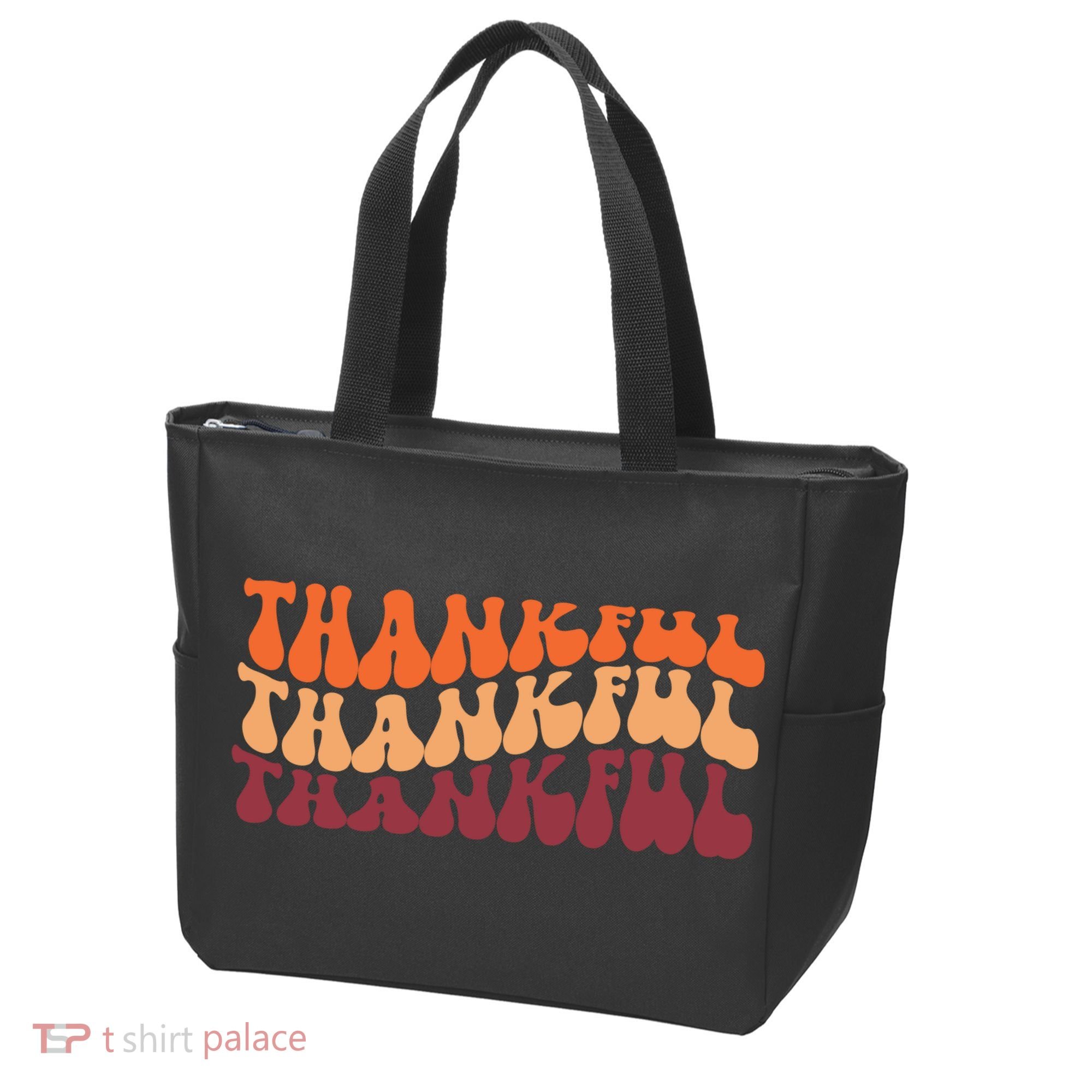 Thankful Retro Thanksgiving Tote Bag