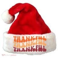 Thankful Retro Thanksgiving Santa Hat thumb 0