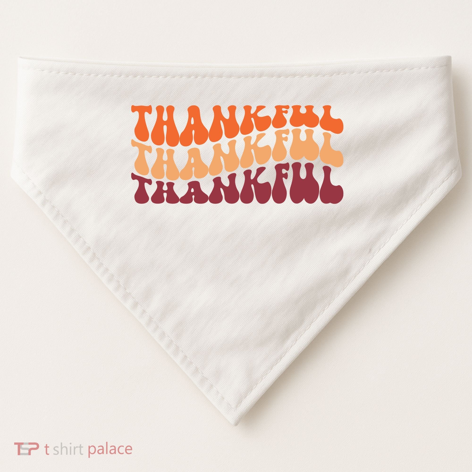 Thankful Retro Thanksgiving USA-Made Doggie Bandana