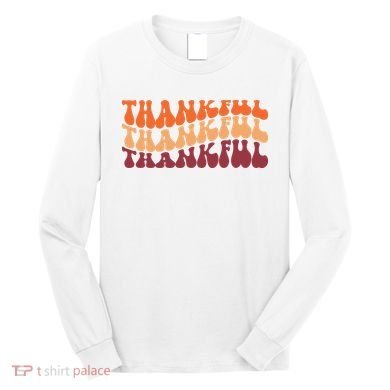 Thankful Retro Thanksgiving Long Sleeve Shirt
