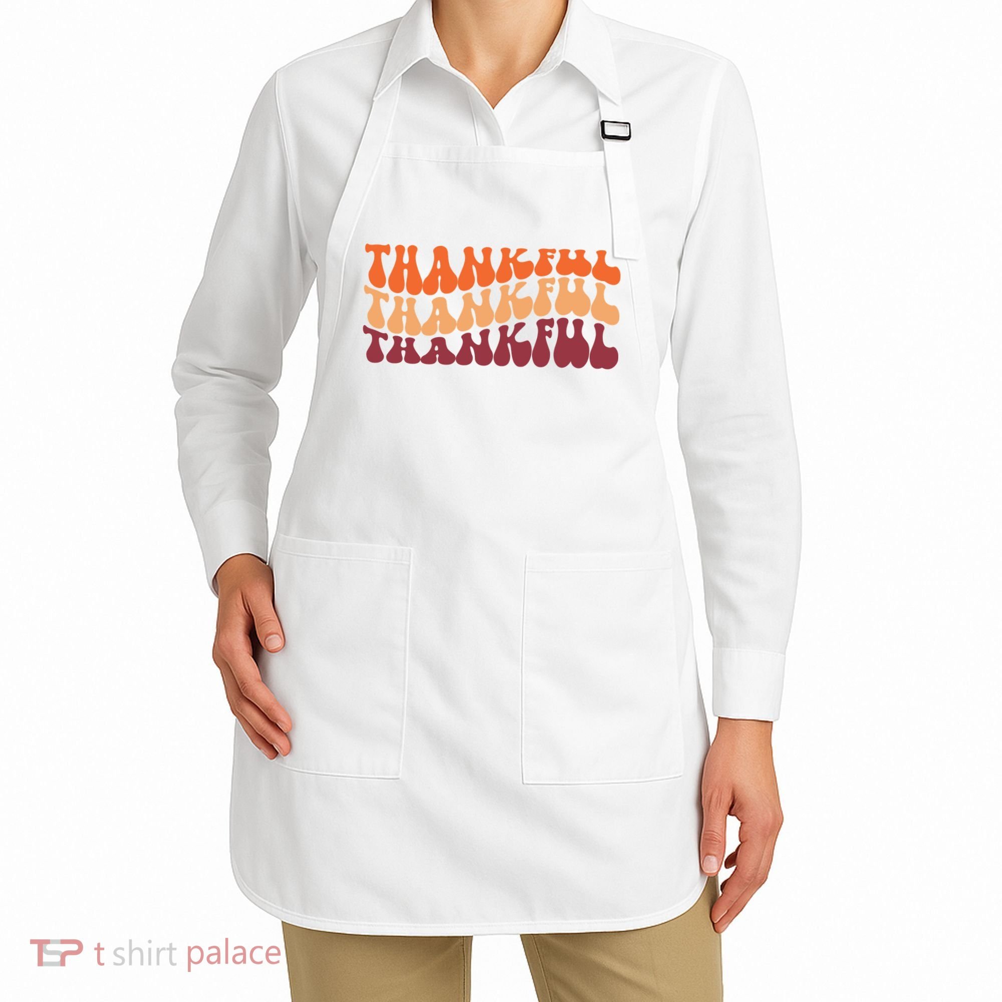 Thankful Retro Thanksgiving Apron