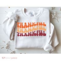 Thankful Retro Thanksgiving Sweatshirt thumb 2