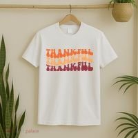 Thankful Retro Thanksgiving T-Shirt thumb 2