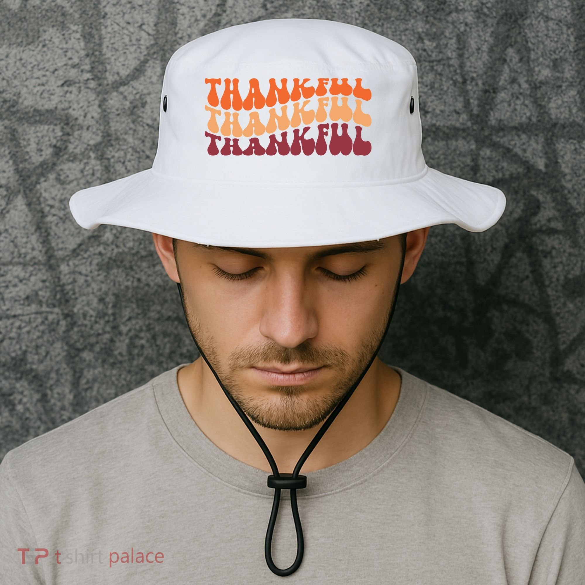 Thankful Retro Thanksgiving Bucket Hat