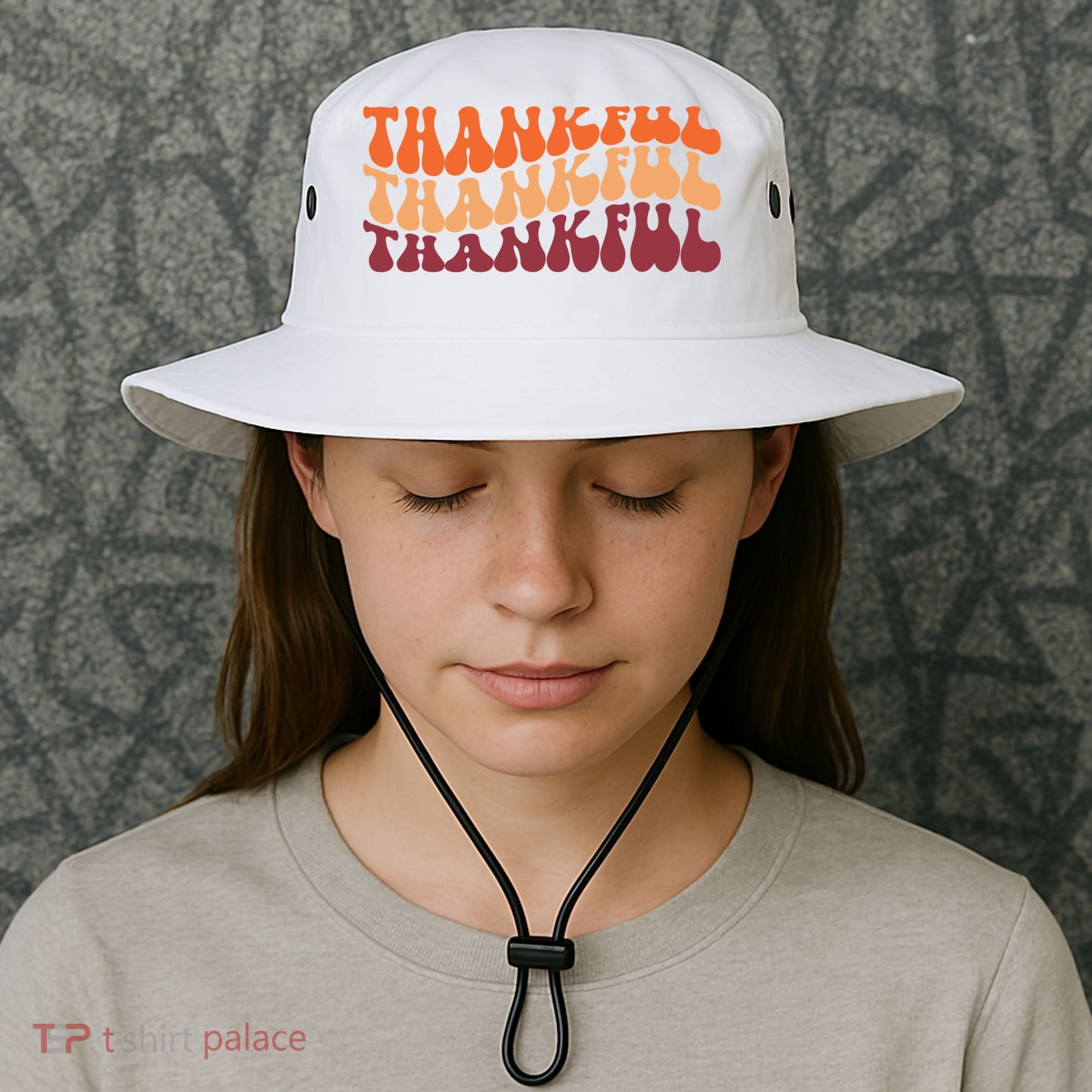 Thankful Retro Thanksgiving Bucket Hat