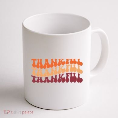 Thankful Retro Thanksgiving Coffee Mug back