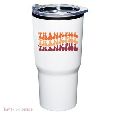 Thankful Retro Thanksgiving Tumbler