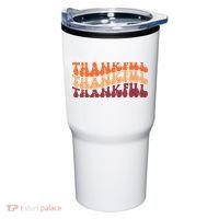 Thankful Retro Thanksgiving Tumbler thumb 0