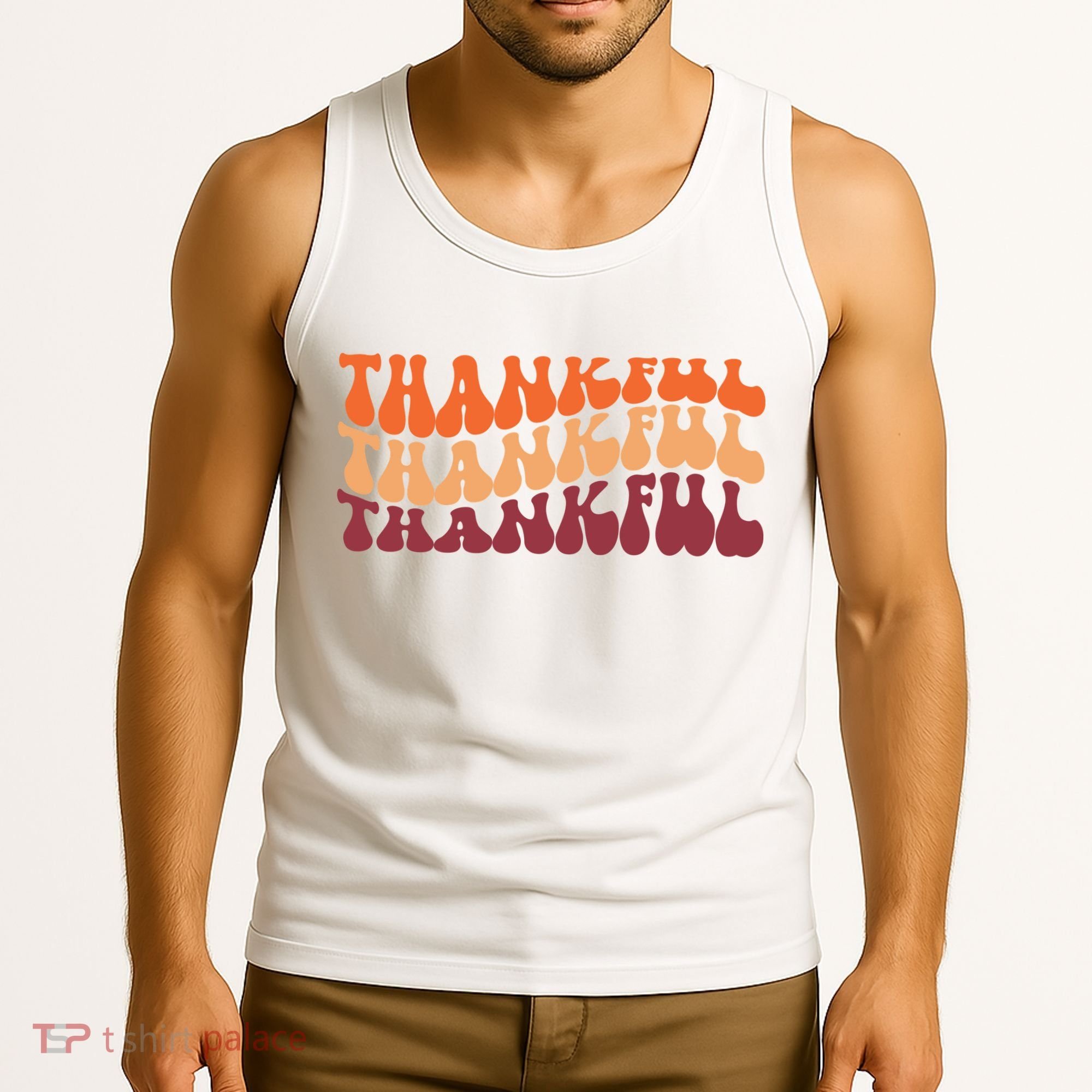 Thankful Retro Thanksgiving Tank Top