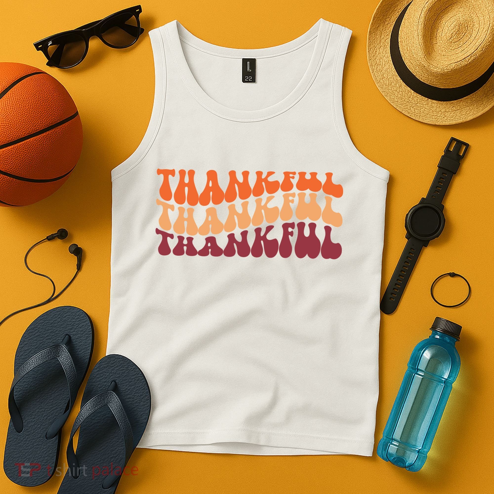 Thankful Retro Thanksgiving Tank Top