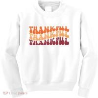 Thankful Retro Thanksgiving Kids Sweatshirt thumb 0