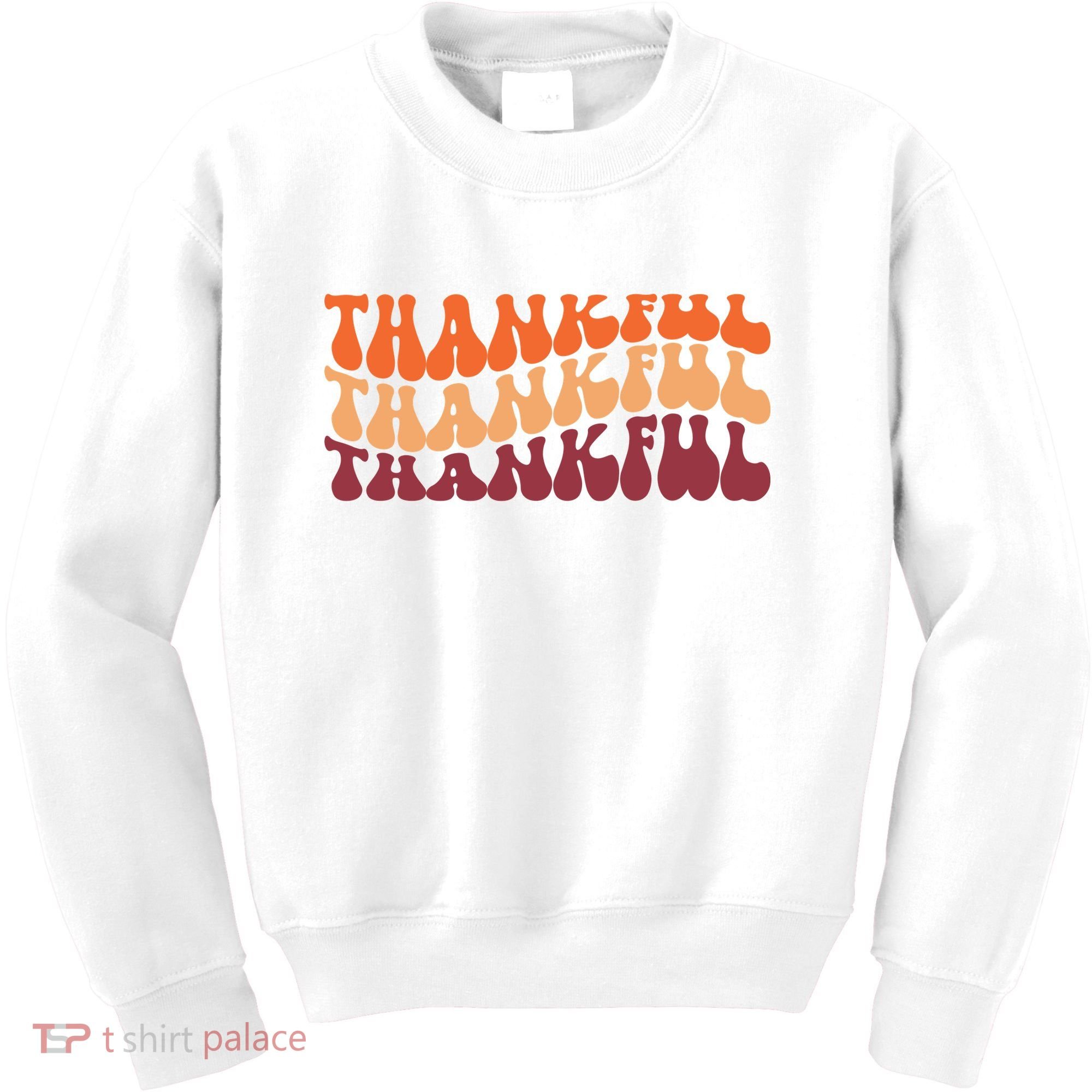 Thankful Retro Thanksgiving Kids Sweatshirt