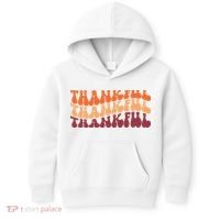 Thankful Retro Thanksgiving Kids Hoodie thumb 0