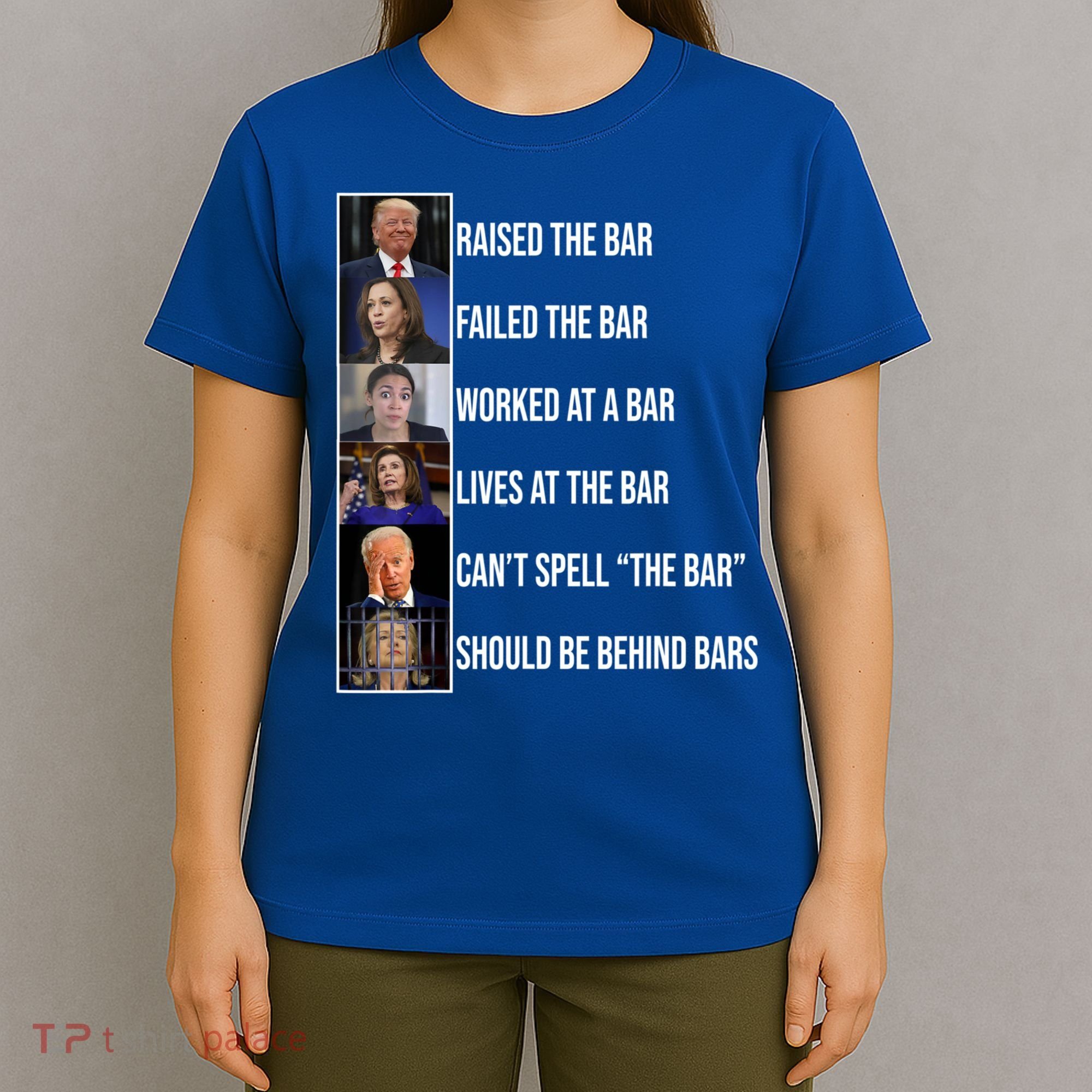 Trump Raised The Bar Biden Cant Spell The Bar Funny Republican T-Shirt