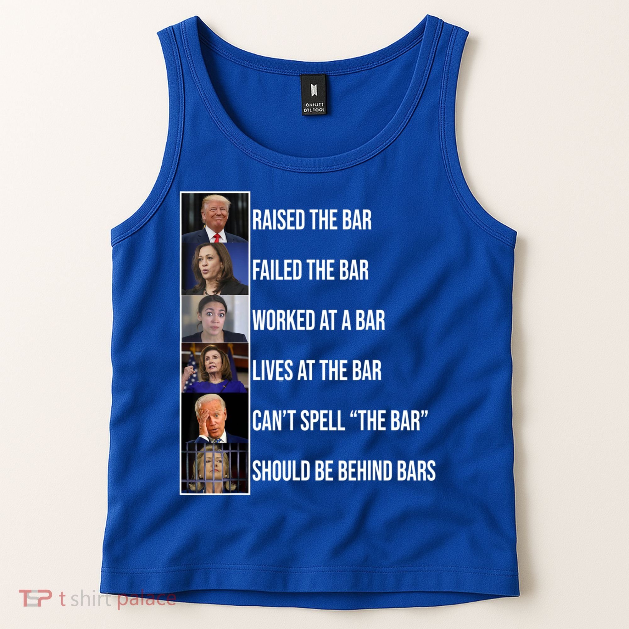 Trump Raised The Bar Biden Cant Spell The Bar Funny Republican Tank Top