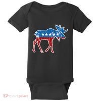 Theodore Roosevelt Teddy Political Bull Moose Party Baby Bodysuit thumb 0