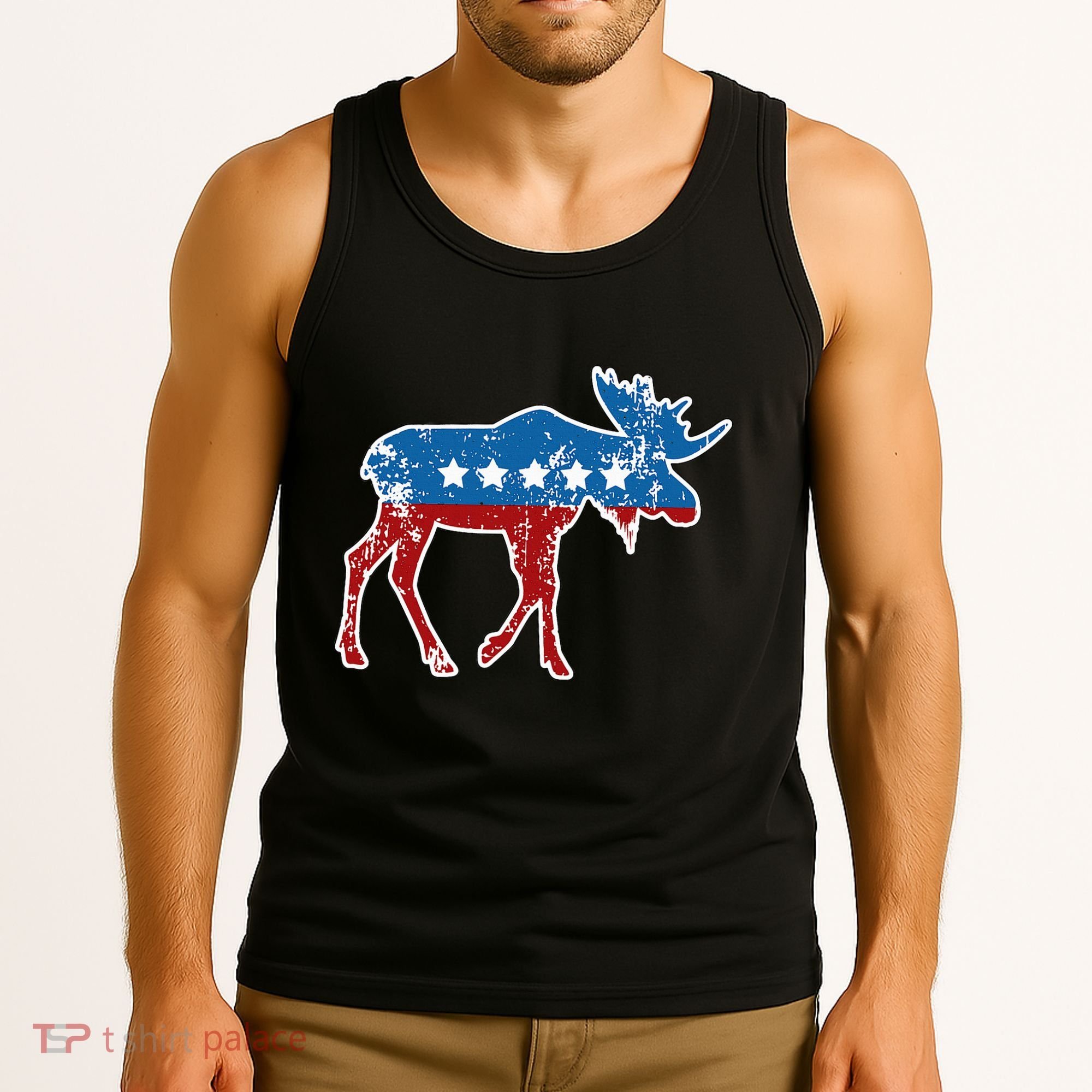 Theodore Roosevelt Teddy Political Bull Moose Party Tank Top