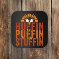 Thanksgiving Run Turkey Trot Huffin And Puffin For Stuffin Coaster thumb 0