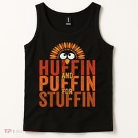 Thanksgiving Run Turkey Trot Huffin And Puffin For Stuffin Tank Top thumb 2