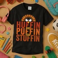 Thanksgiving Run Turkey Trot Huffin And Puffin For Stuffin Kids T-Shirt thumb 3