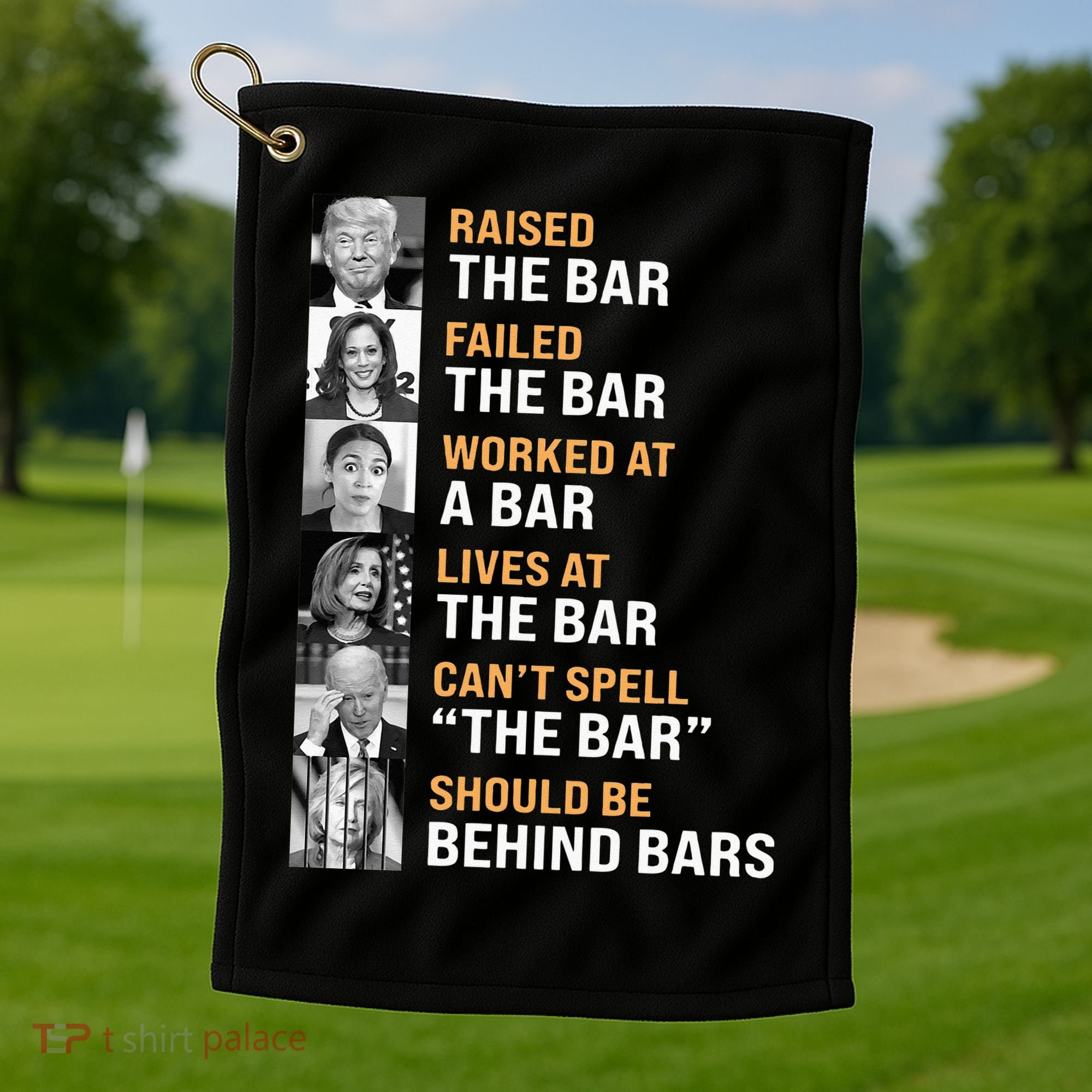 Trump Raised The Bar Harris Failed The Bar Golf Towel
