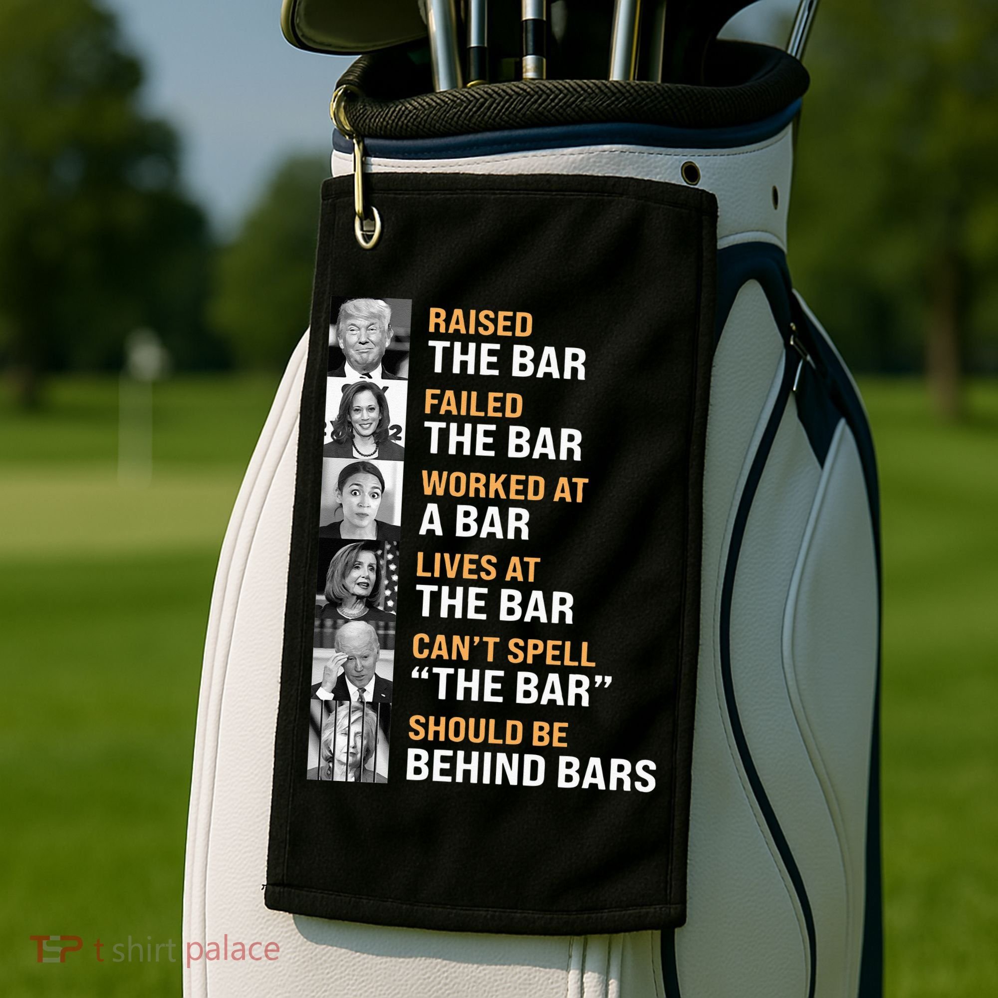 Trump Raised The Bar Harris Failed The Bar Golf Towel