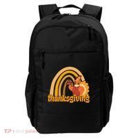 Thanksgiving Rainbow Turkey Holiday Cute Backpack thumb 0