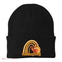 Thanksgiving Rainbow Turkey Holiday Cute Beanie thumb 0