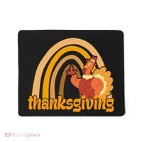 Thanksgiving Rainbow Turkey Holiday Cute Mousepad thumb 0
