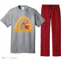 Thanksgiving Rainbow Turkey Holiday Cute Pajama Set thumb 0