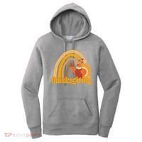 Thanksgiving Rainbow Turkey Holiday Cute Women's Hoodie thumb 0