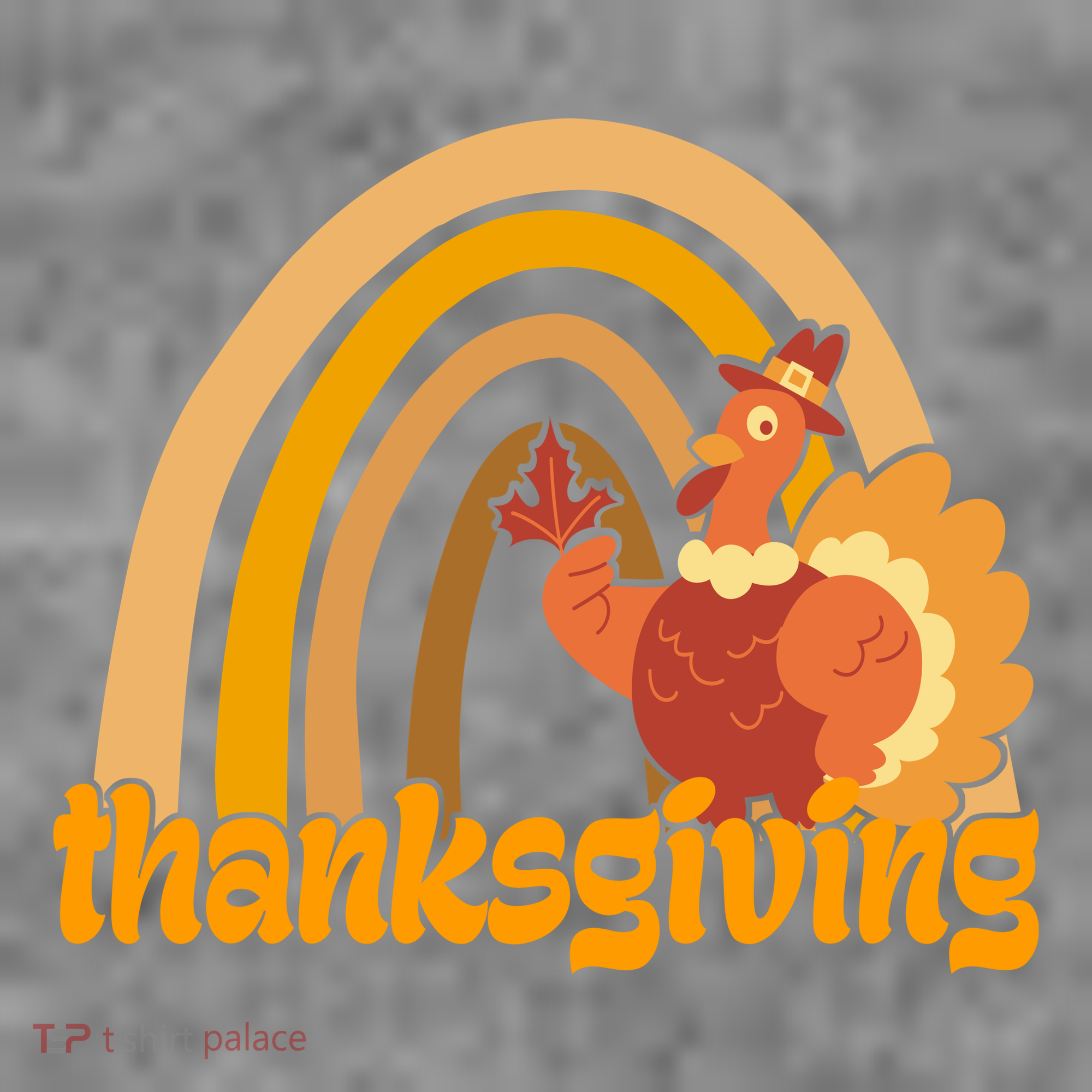 Thanksgiving Rainbow Turkey Holiday Cute Women's Hoodie